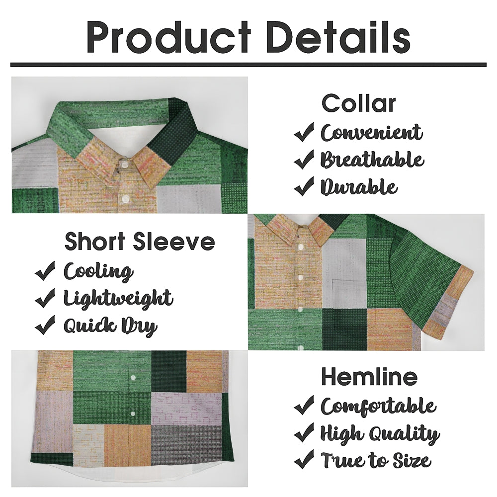 Men's Vintage Medieval Geometric Casual Short Sleeve Shirt 2311000010