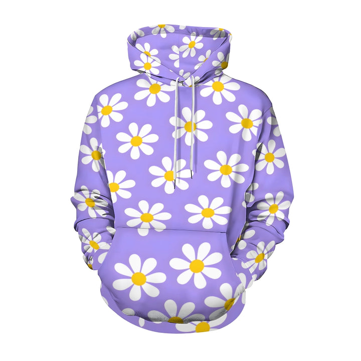 Unisex Hooded Floral Holiday Print Sweatshirt 2312000003