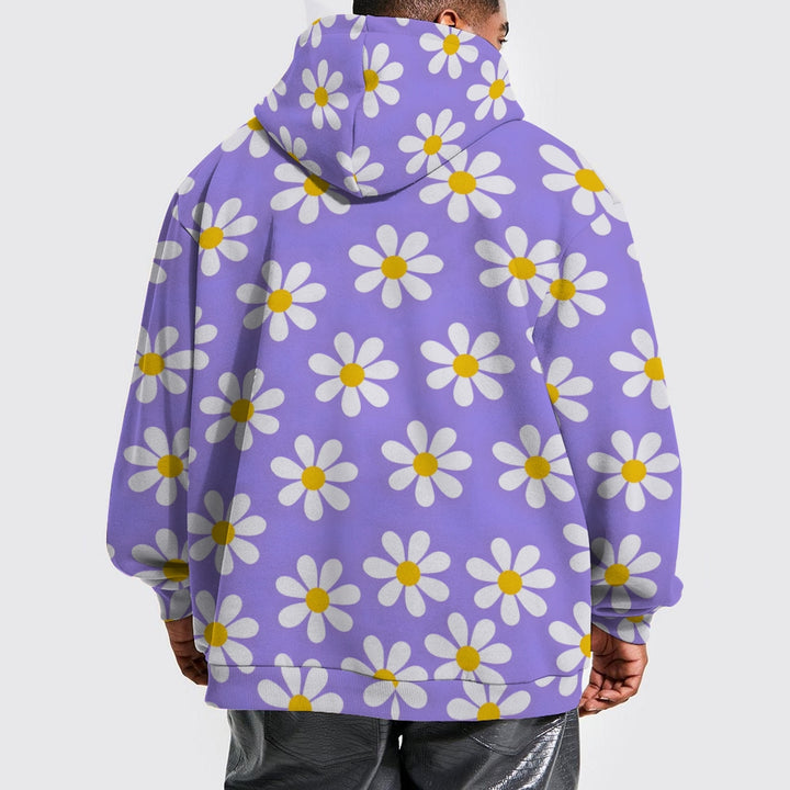 Unisex Hooded Floral Holiday Print Sweatshirt 2312000003