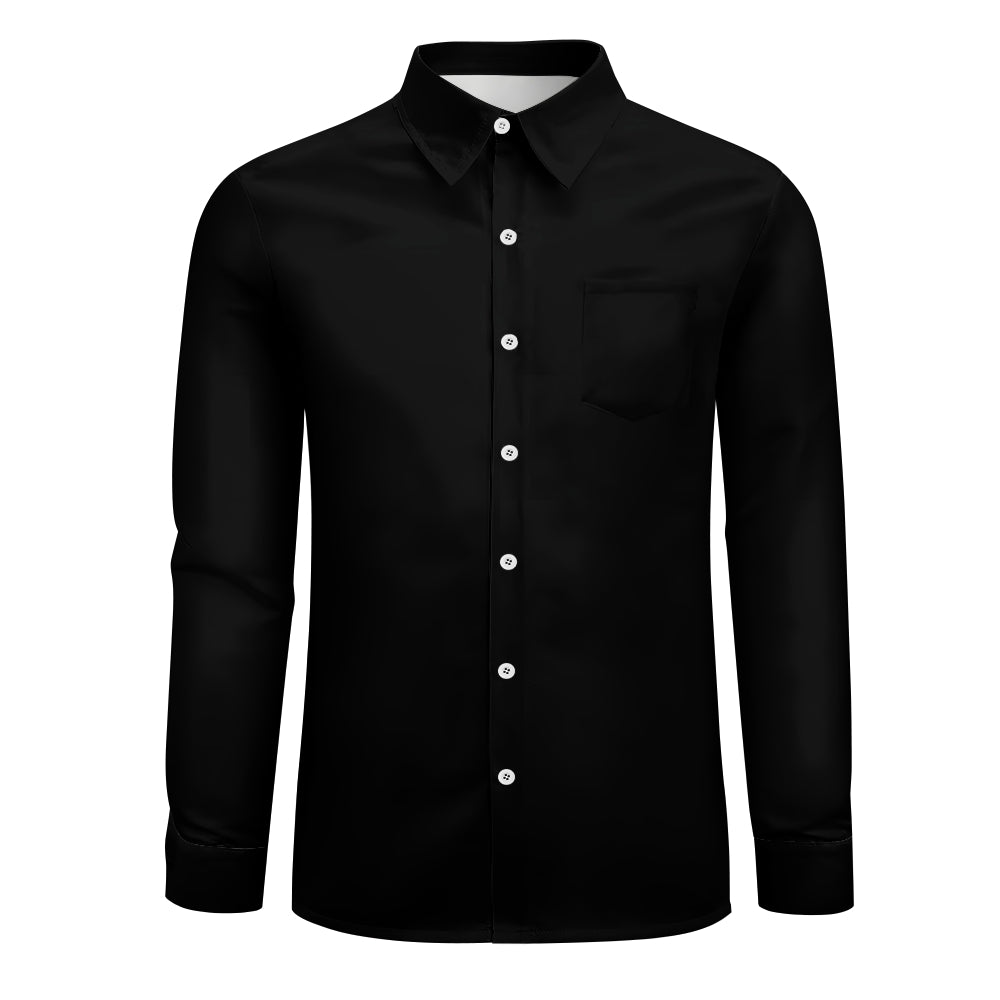 Men's Solid Color Comfortable Breathable Long Sleeve Shirt 2408001567