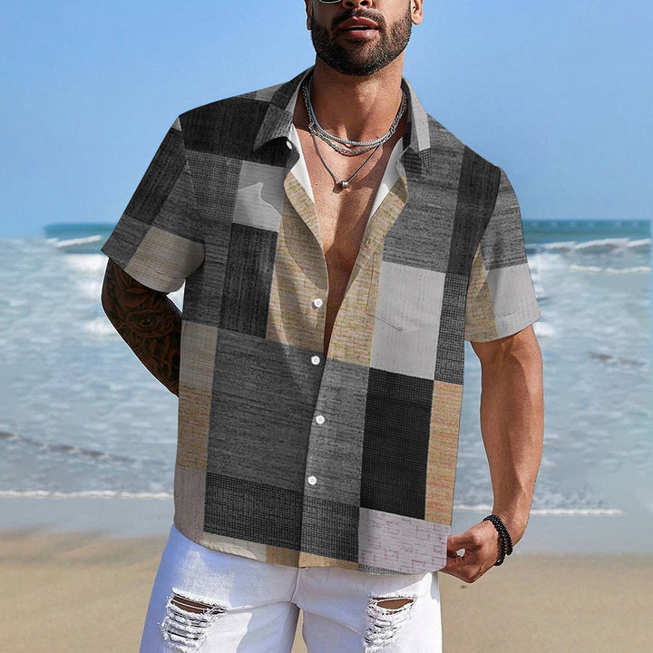 Men's Vintage Medieval Geometric Casual Short Sleeve Shirt 2311000010