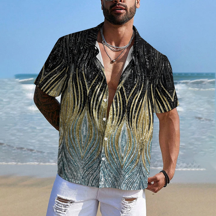 Men's Optical Illusion Silver Gold Outdoor Street Shirt 2408002082