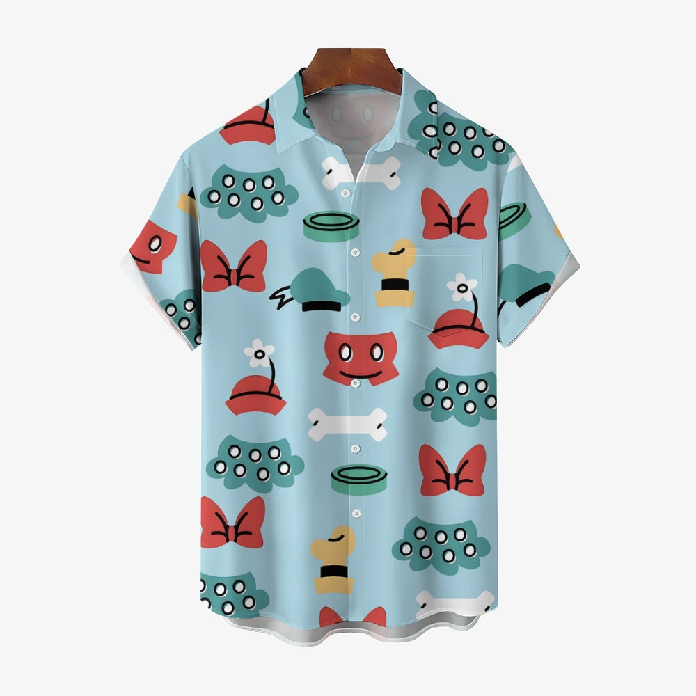 Men's Cartoon Casual Short Sleeve Shirt 2402000149