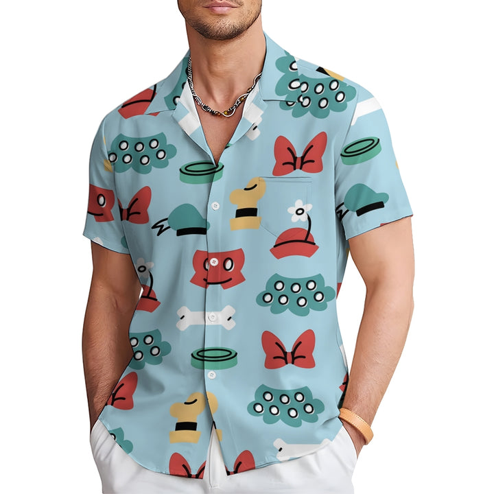 Men's Cartoon Casual Short Sleeve Shirt 2402000149