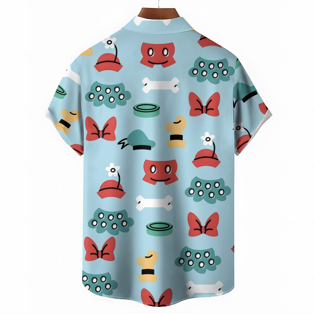 Men's Cartoon Casual Short Sleeve Shirt 2402000149