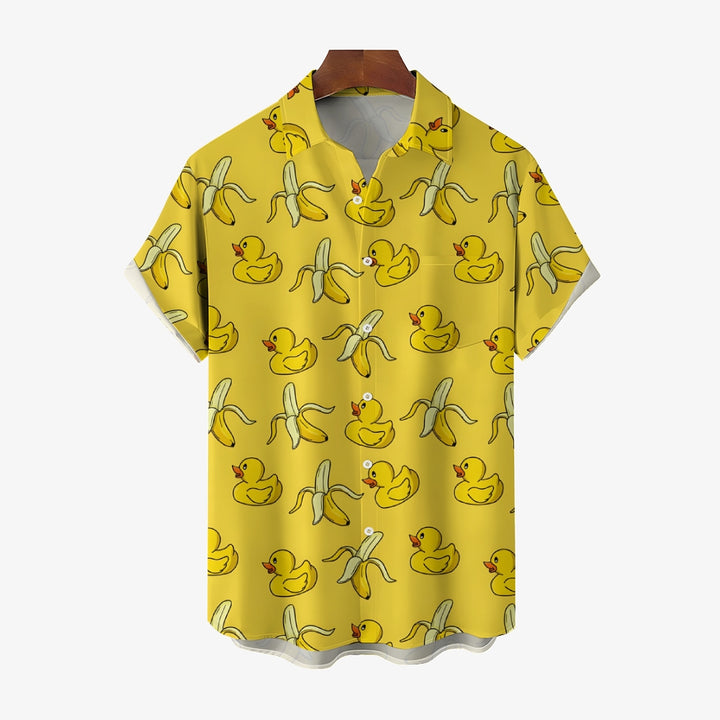 Men's Hawaiian Duck Duck Pattern Shirts Aloha Shirts 2408004179