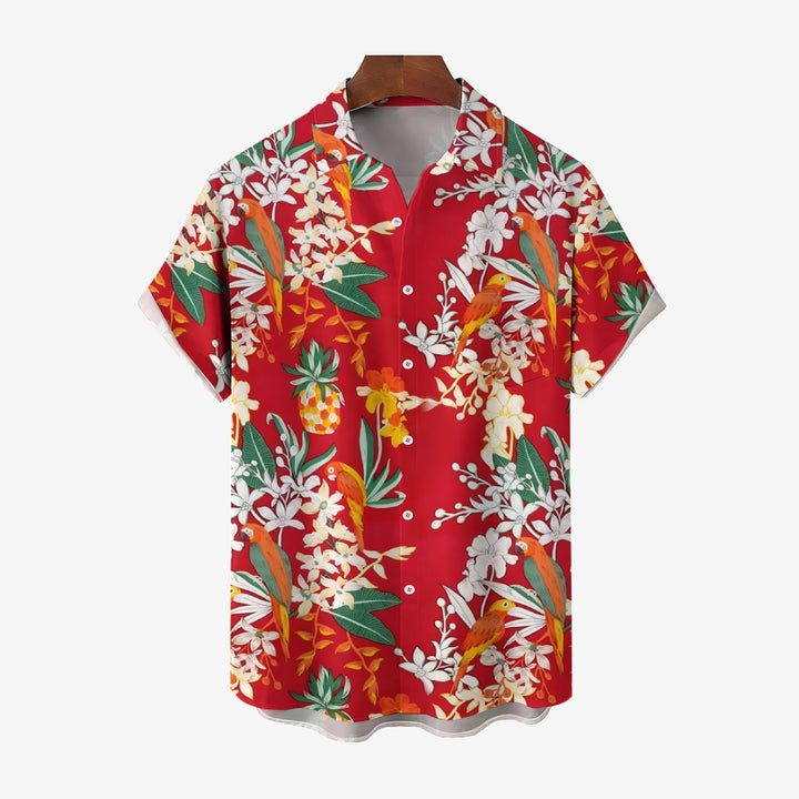 Parrot Vintage Hawaiian Aloha Shirt 2402000008