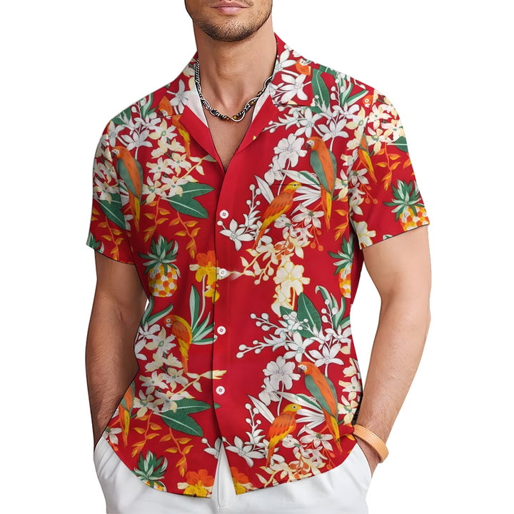 Parrot Vintage Hawaiian Aloha Shirt 2402000008