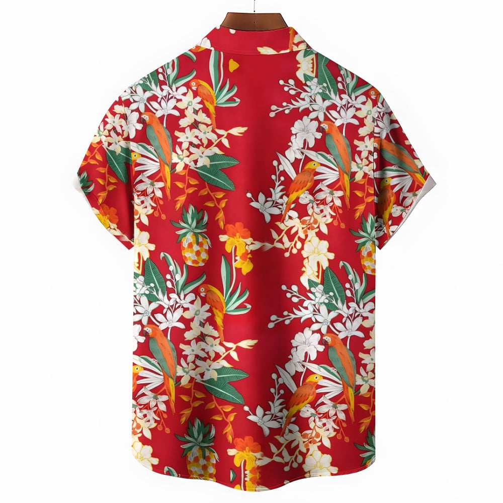 Parrot Vintage Hawaiian Aloha Shirt 2402000008