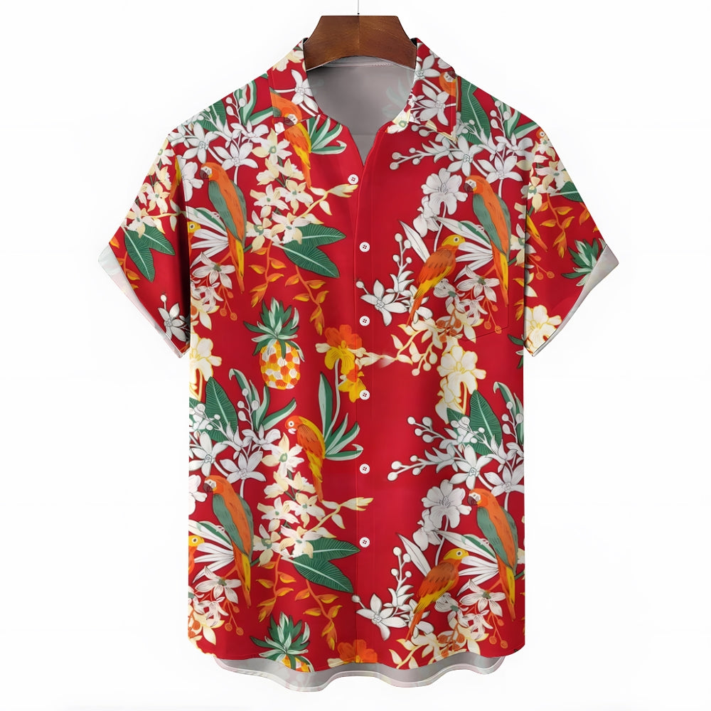 Parrot Vintage Hawaiian Aloha Shirt 2402000008