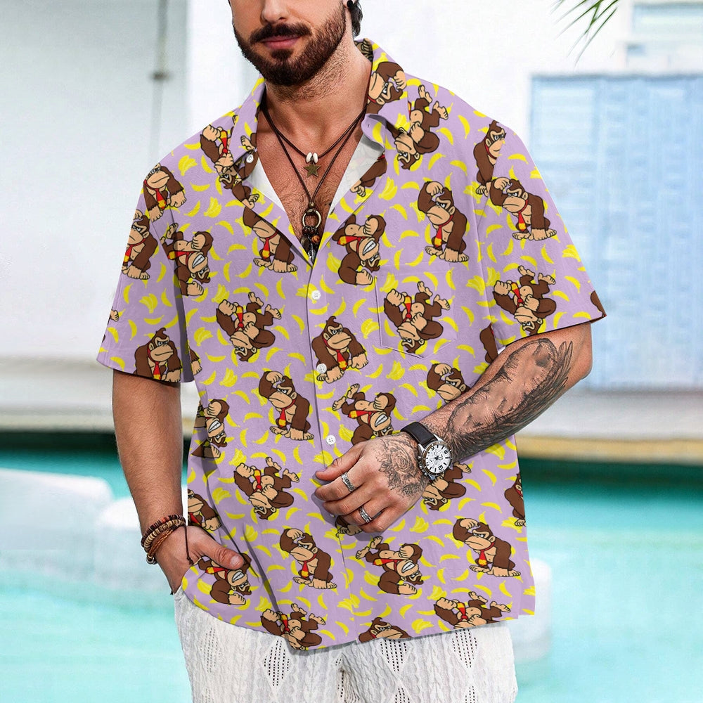 Mens Fashionable Monkey Print Shirt 2409003489