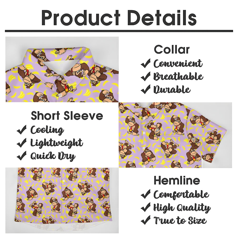 Mens Fashionable Monkey Print Shirt