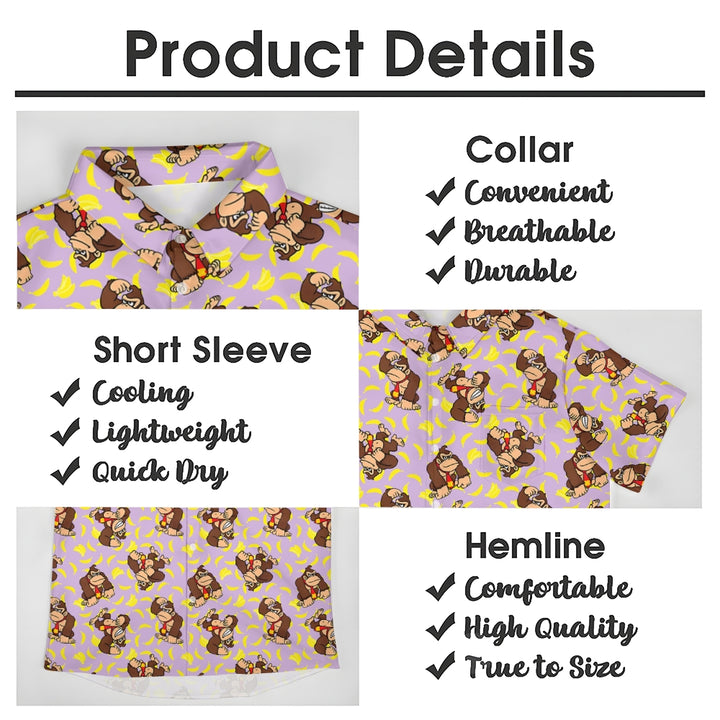 Mens Fashionable Monkey Print Shirt 2409003489