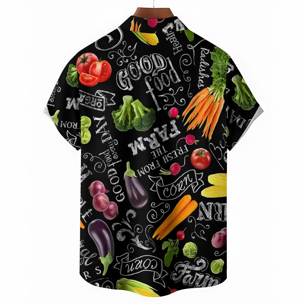 Men's Vegetable Casual Short Sleeve Shirt 2401000358