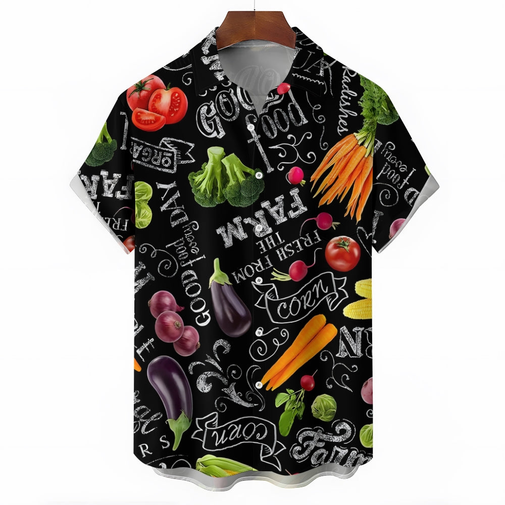 Men's Vegetable Casual Short Sleeve Shirt 2401000358