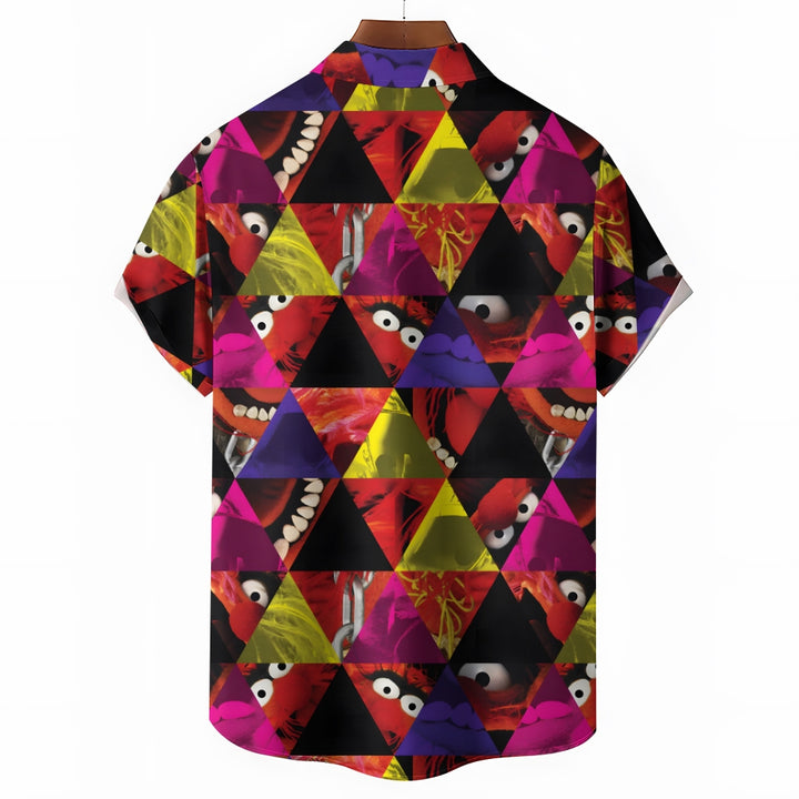 Cartoon Character Printed Casual Short Sleeve Shirt 2408005754