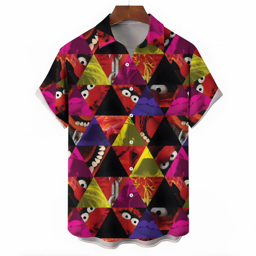 Cartoon Character Printed Casual Short Sleeve Shirt 2408005754