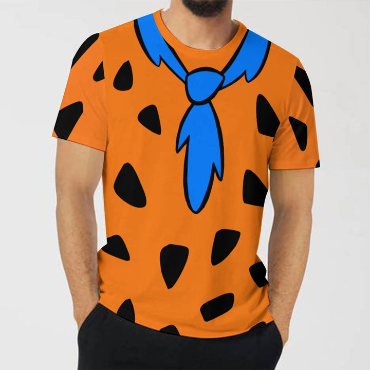 Men's Round Neck Cartoon Character Casual T-Shirt 2312000386