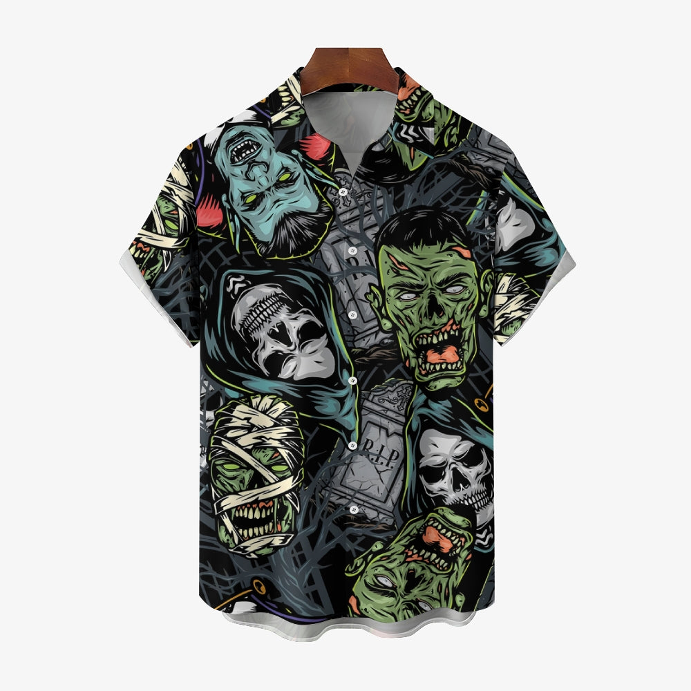 Men's Monster Squad Casual Short Sleeve Shirt 2402000013