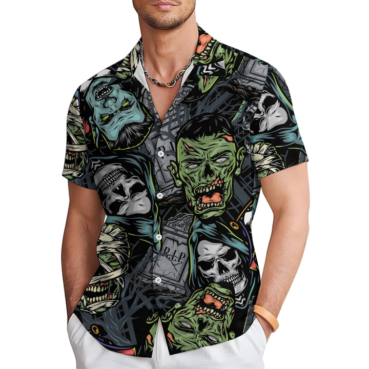 Men's Monster Squad Casual Short Sleeve Shirt 2402000013