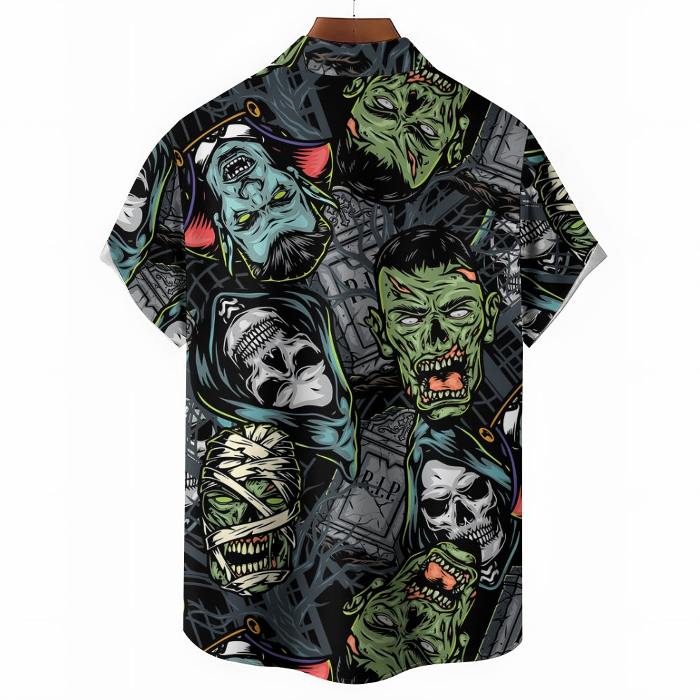 Men's Monster Squad Casual Short Sleeve Shirt 2402000013