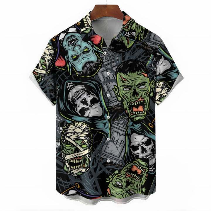 Men's Monster Squad Casual Short Sleeve Shirt 2402000013