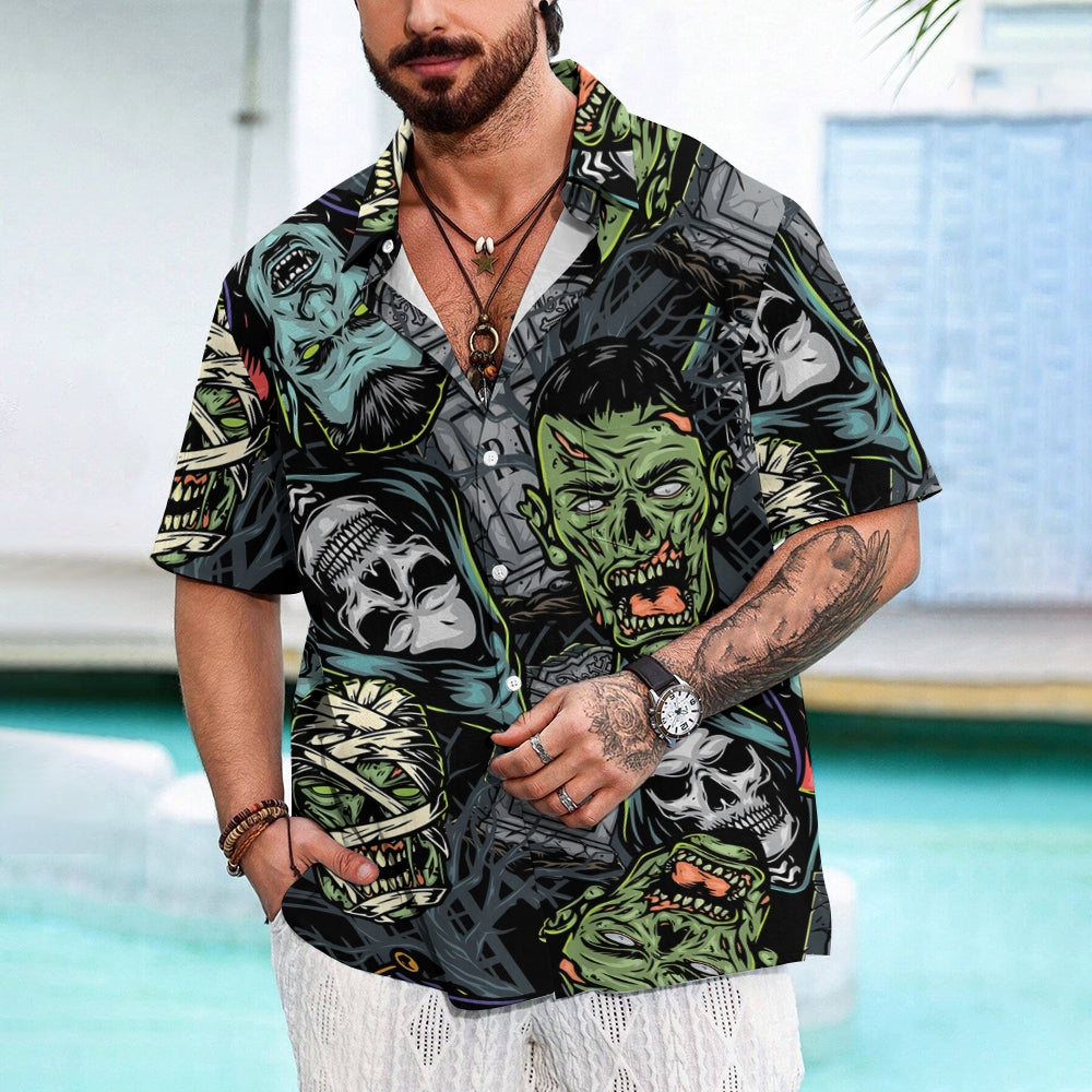 Men's Monster Squad Casual Short Sleeve Shirt 2402000013