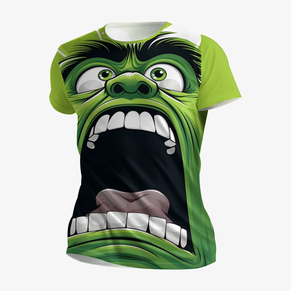 Men's Green Giant Pattern 3D Print Crew Neck Short Sleeve T-shirt 2408006328