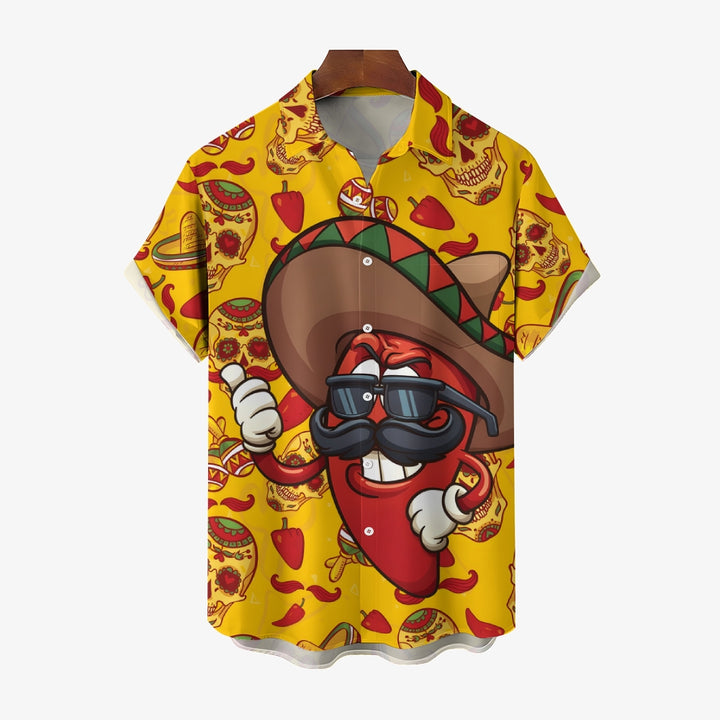 Cinco De Mayo Mexico Chili Casual Short Sleeve Shirt 2404001068