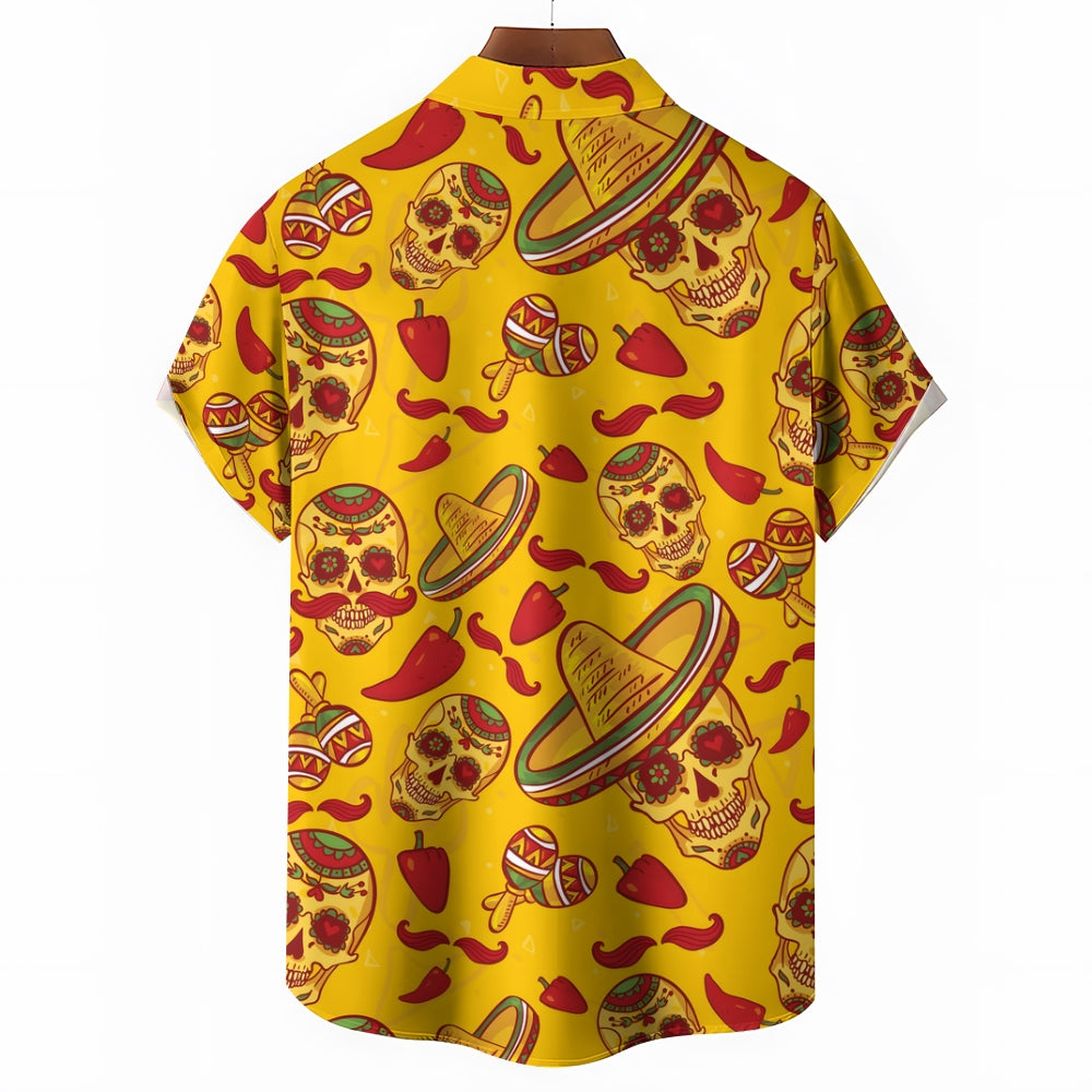 Cinco De Mayo Mexico Chili Casual Short Sleeve Shirt 2404001068