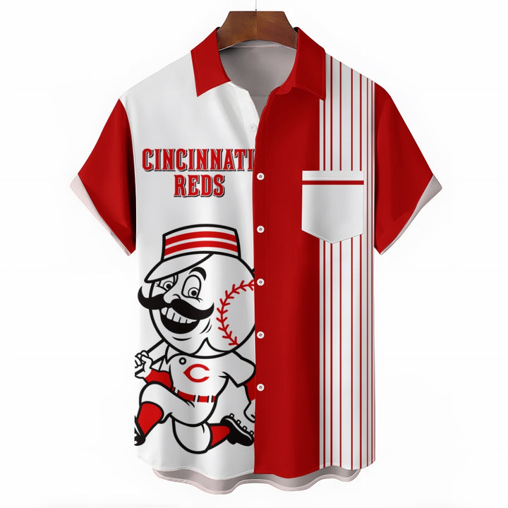 Men's Cincinnati Reds Mascot Classic Sport Baseball Hawaiian Shirt 2408008779