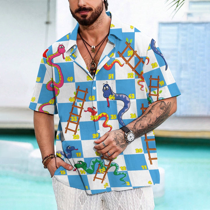 Men's Geometric Pattern Short Sleeve Shirt 2408009293