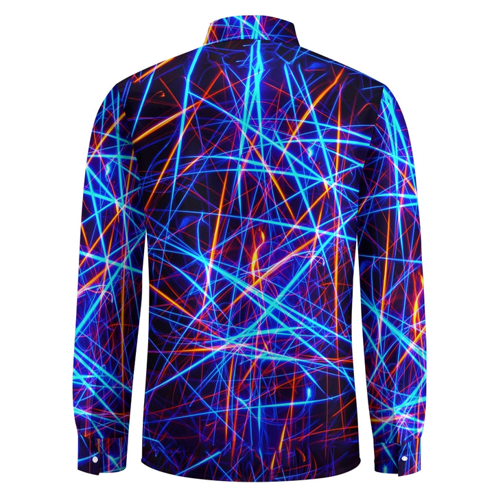 Men's Vibrant Colorful Pattern Long Sleeve Shirt 2408009467