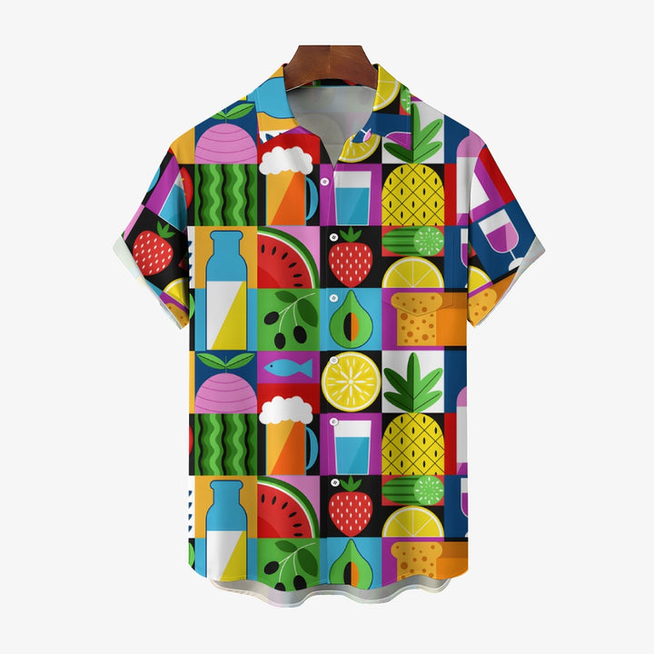 Men 3D Printing Colorful Fruits Funny Shirts 2408010052