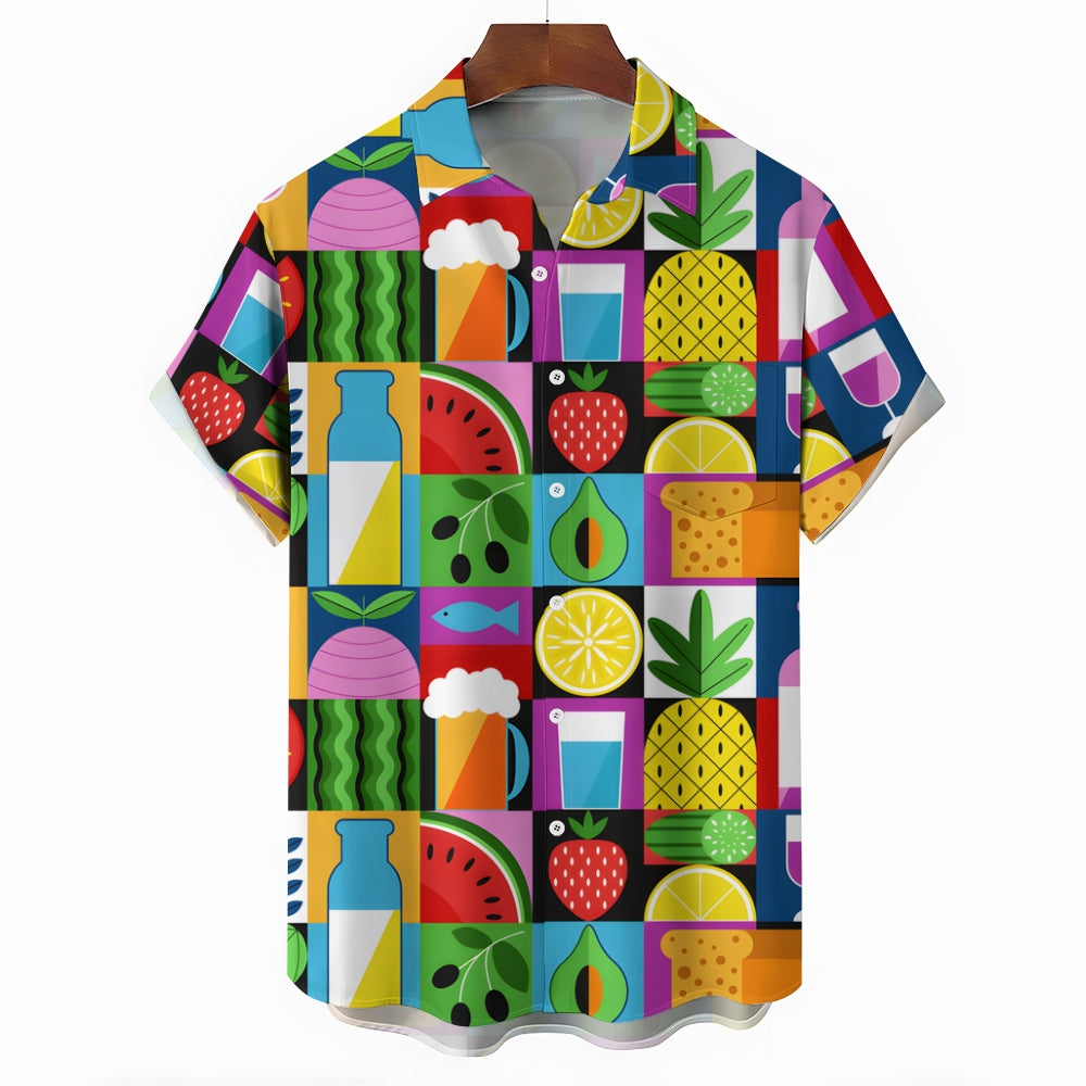 Men 3D Printing Colorful Fruits Funny Shirts 2408010052