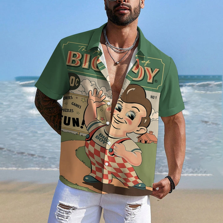 Cartoon Character Printed Casual Short Sleeve Shirt 2409000635