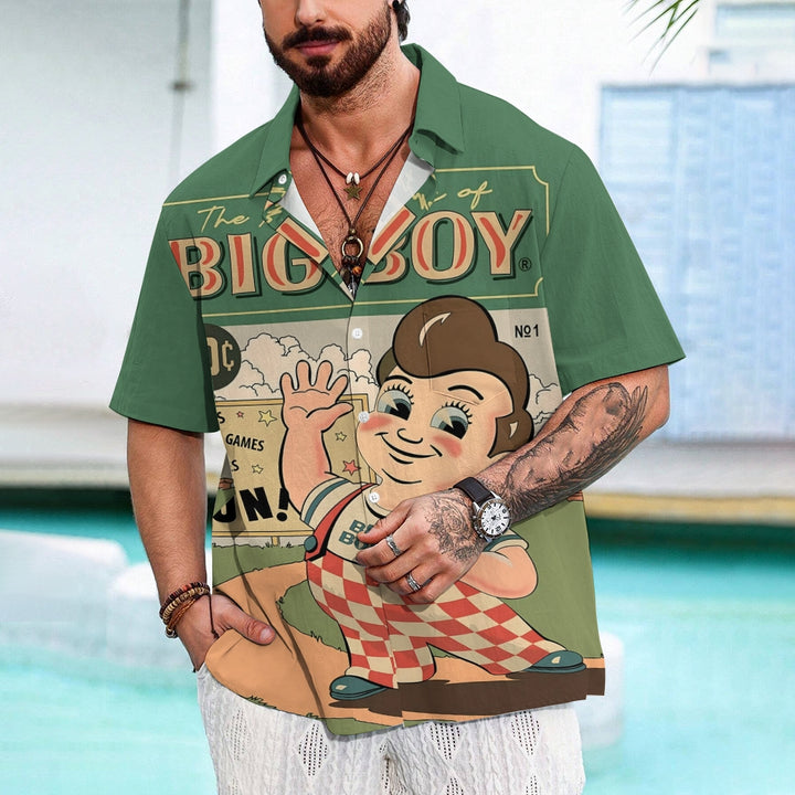 Cartoon Character Printed Casual Short Sleeve Shirt 2409000635