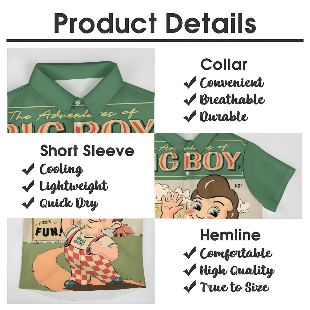 Cartoon Character Printed Casual Short Sleeve Shirt 2409000635