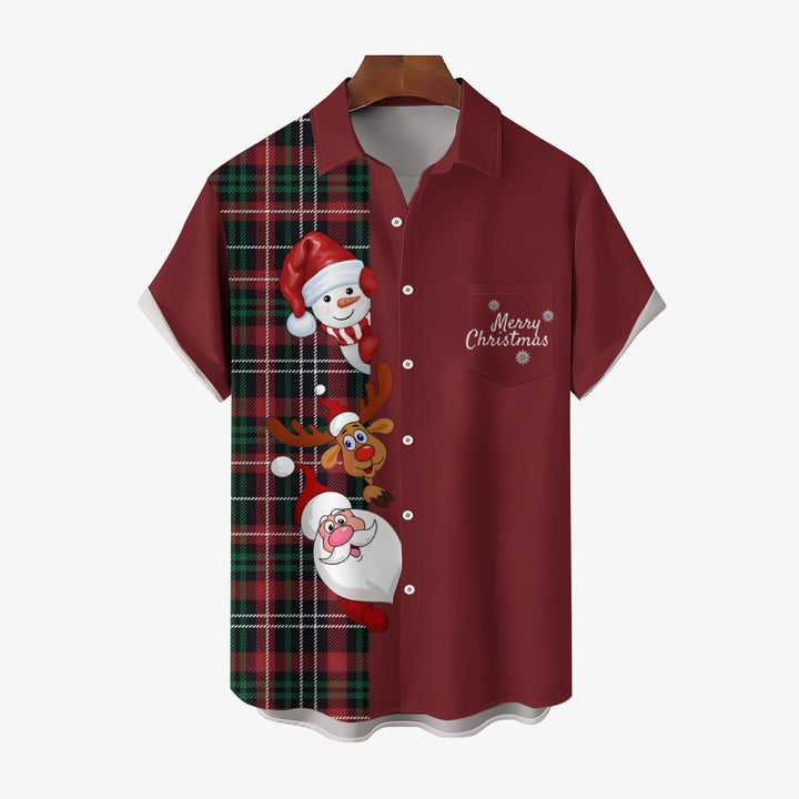 Men's Christmas Santa Claus casual shirt 2409000807