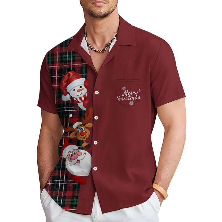 Men's Christmas Santa Claus casual shirt 2409000807