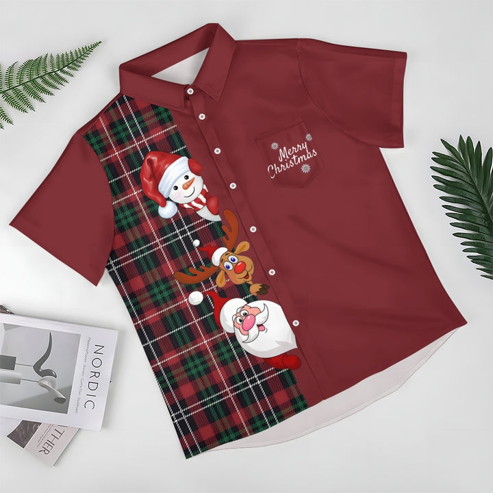 Men's Christmas Santa Claus casual shirt 2409000807