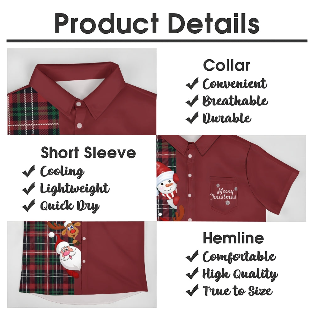 Men's Christmas Santa Claus casual shirt 2409000807