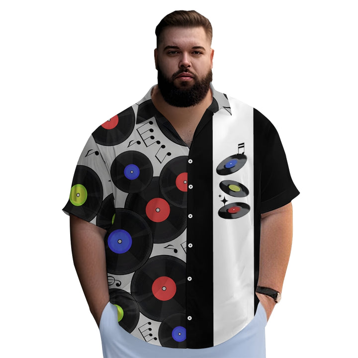 Men's Music Festival Print Short Sleeve Shirt 2408001581