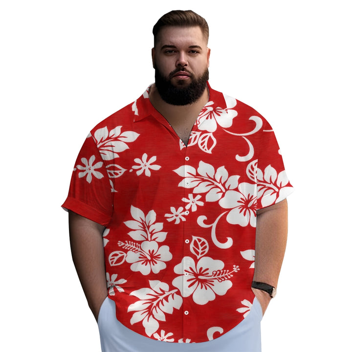 Hawaiian Flower Multicolor Casual Oversized Short Sleeve Shirt 2408000576