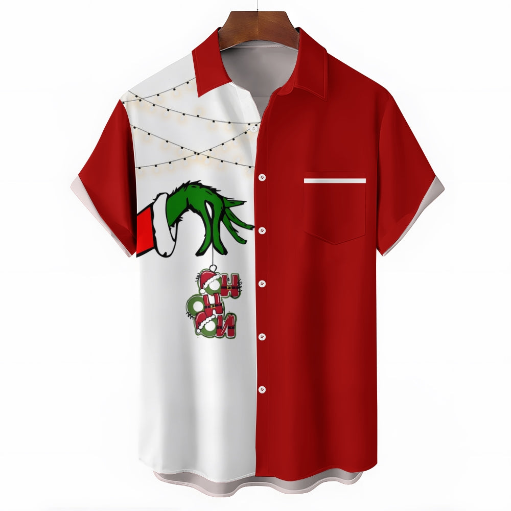 Men's Christmas Grinch Short Sleeve Shirt 2409006780