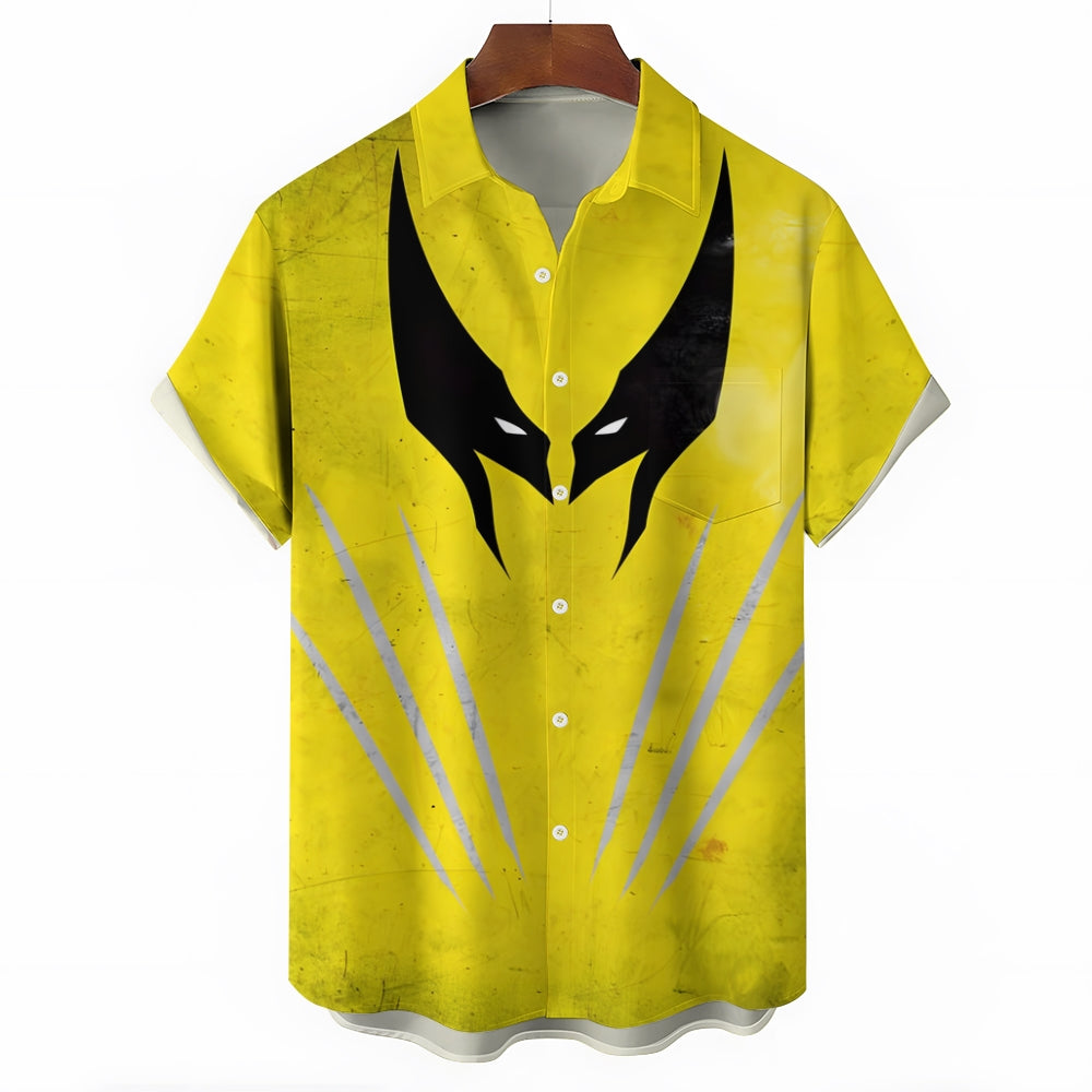 Men's Movie Character Print Short Sleeve Shirt 2409006807