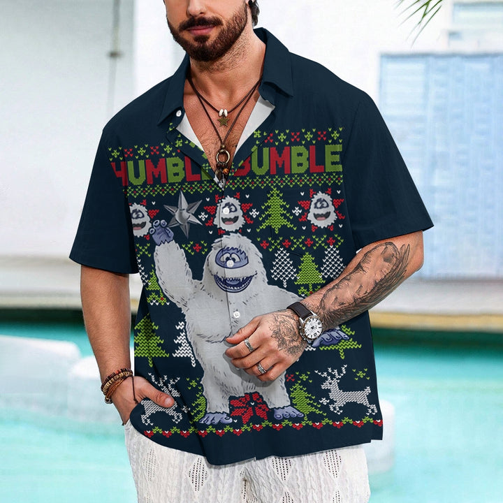 Men's Abominable Snow Monster Casual Short Sleeve Shirt 2311000147