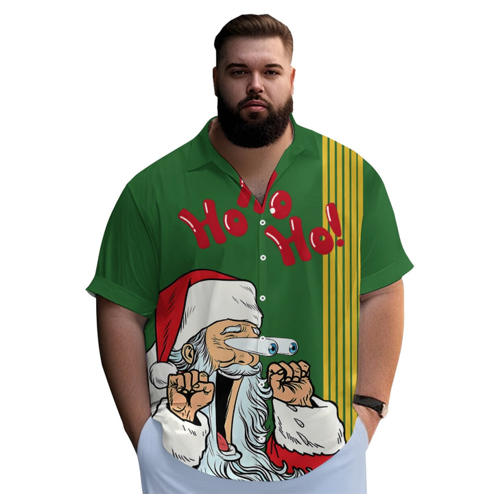 Funny Santa Claus Graphic Short Sleeve Shirt