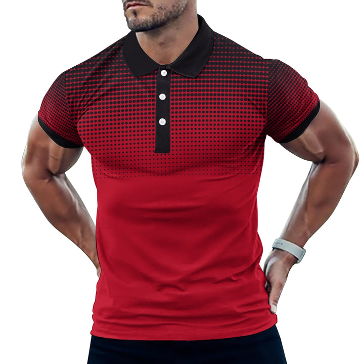 Men's Fashionable Gradient Polo Shirts 2408000112