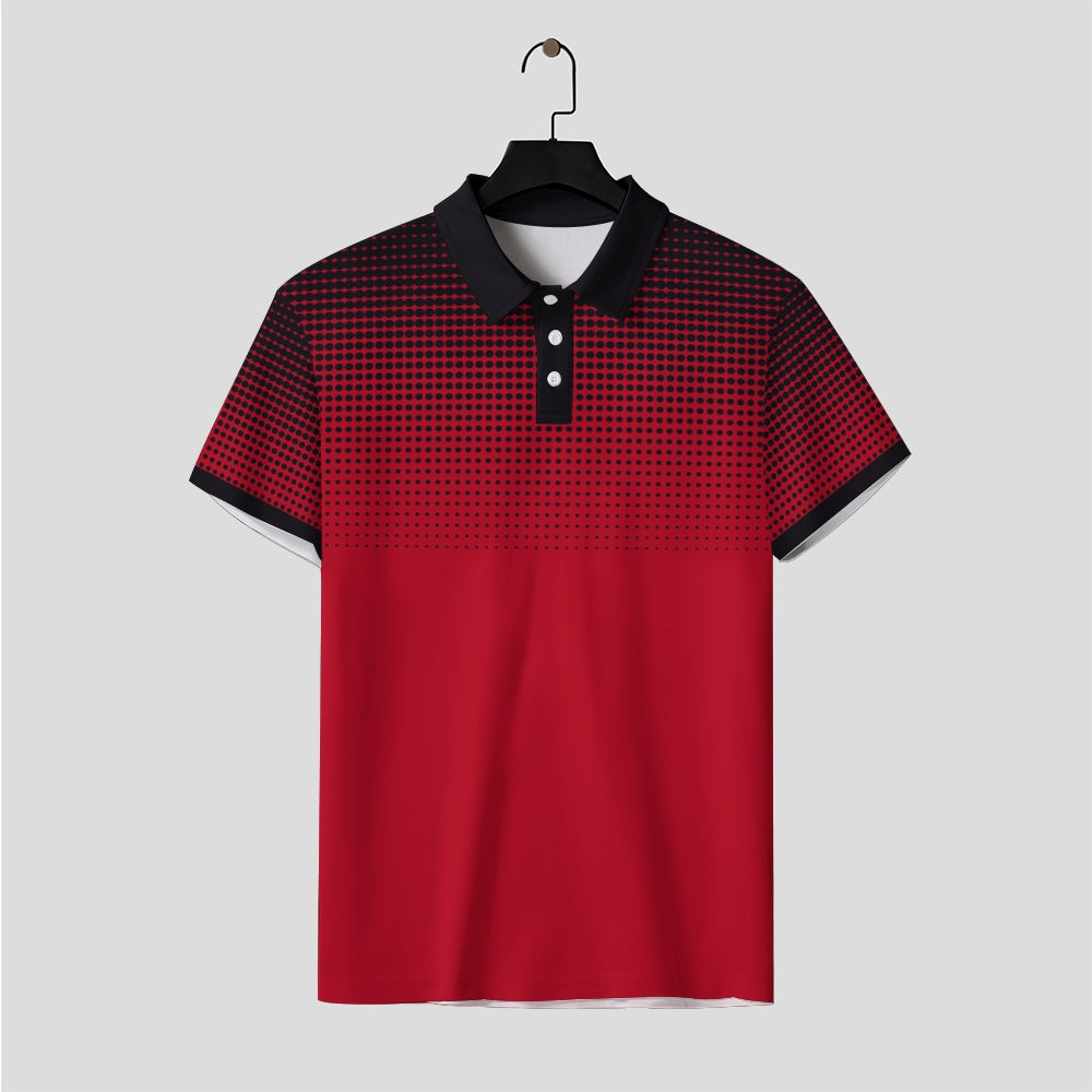 Men's Fashionable Gradient Polo Shirts 2408000112